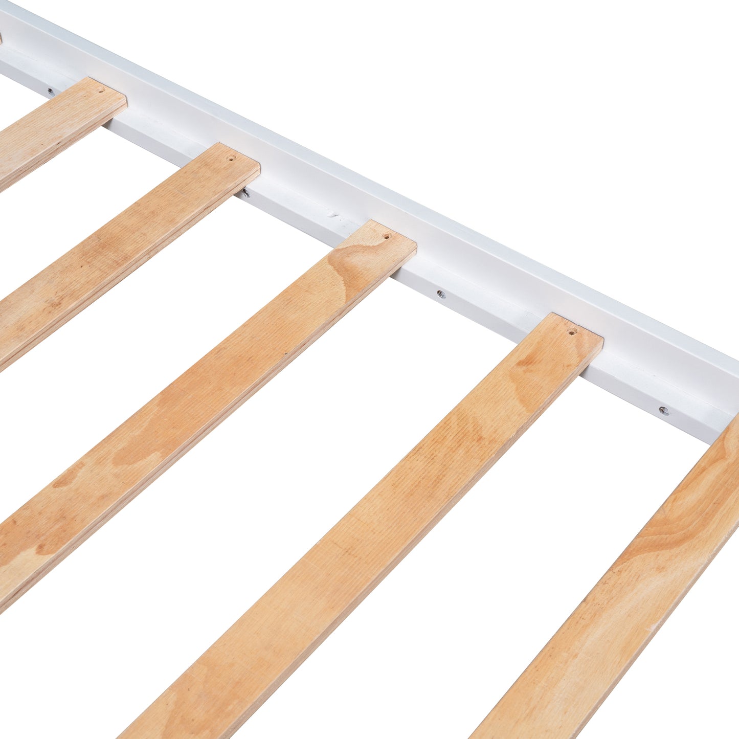 Oris Twin Size Wood Platform Bed - White