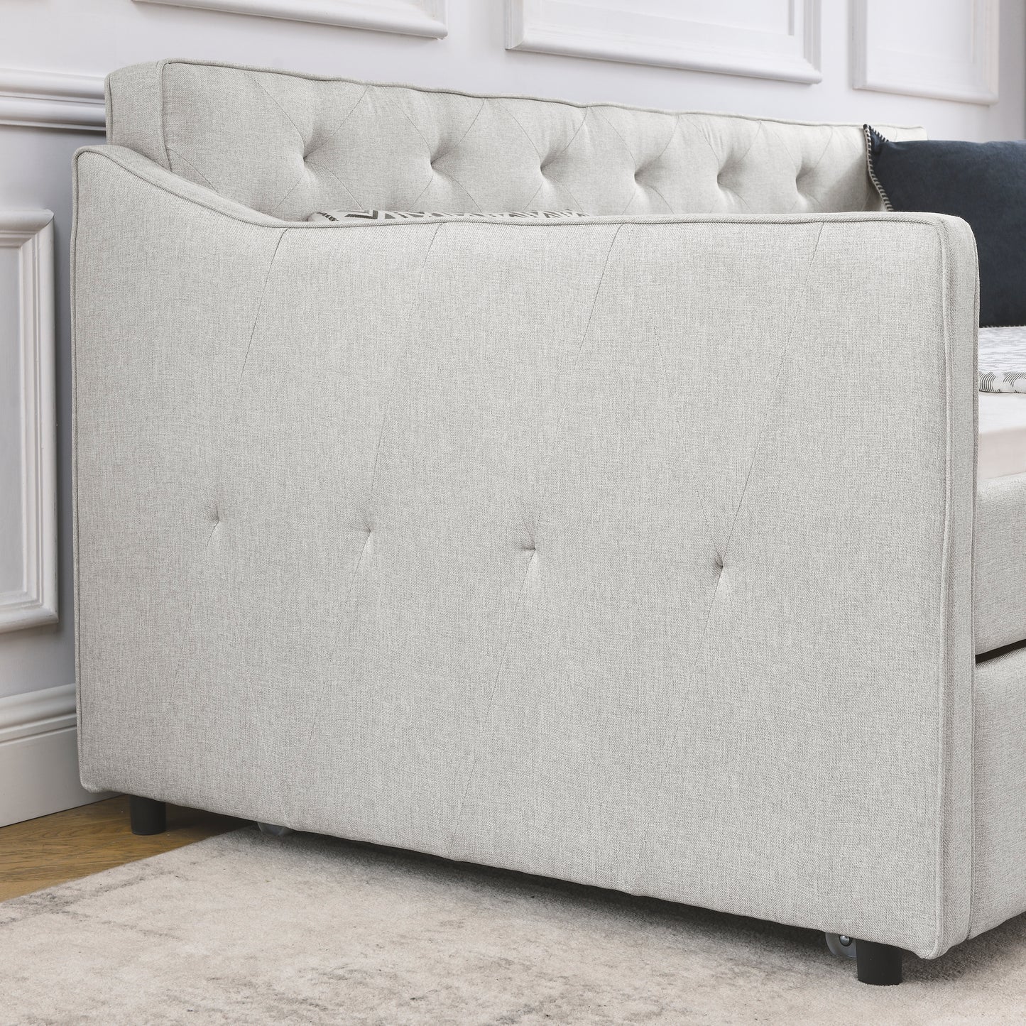 Hana Twin Size Daybed with Twin Size Trundle - Beige