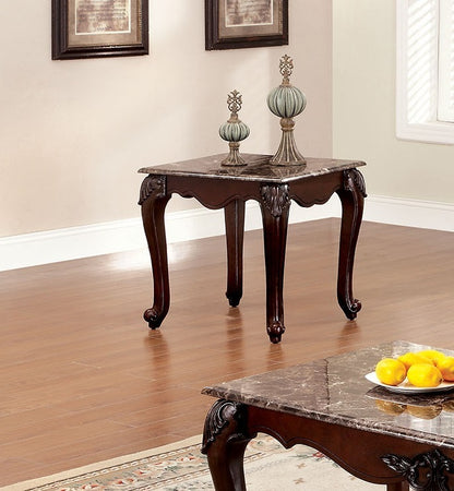 Marble Trio Traditional Coffee Table 3pc set