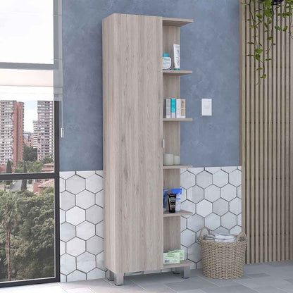 Cio Single Door Cabinet - Light Gray