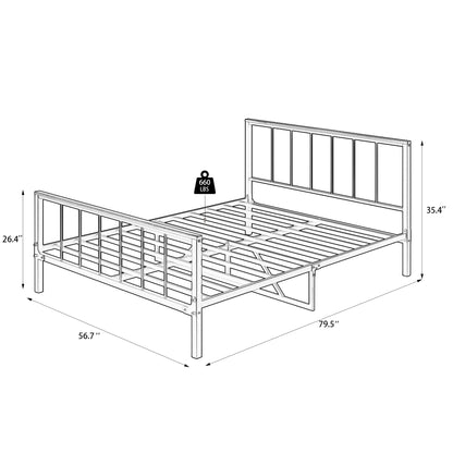 Marsh Full Size Metal Platform Bed - Black