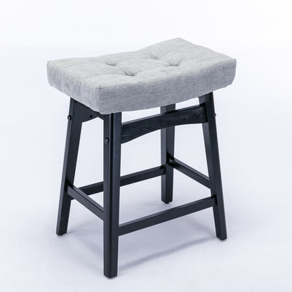 Farmhouse Counter Stools Height 25" -  Gray Set of 2