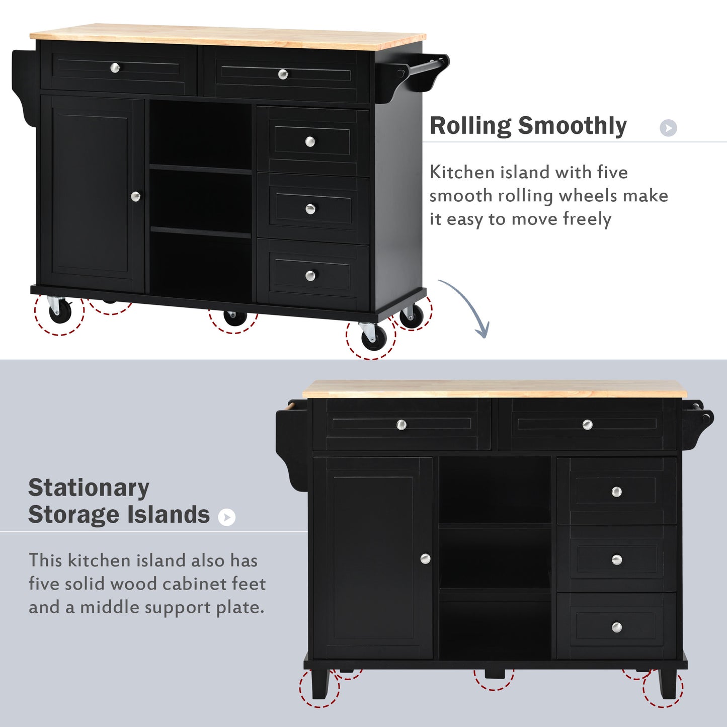 Pantry Mate Kitchen Cart - Black
