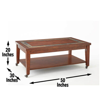 Classic Coffee Table with Bottom Shelf