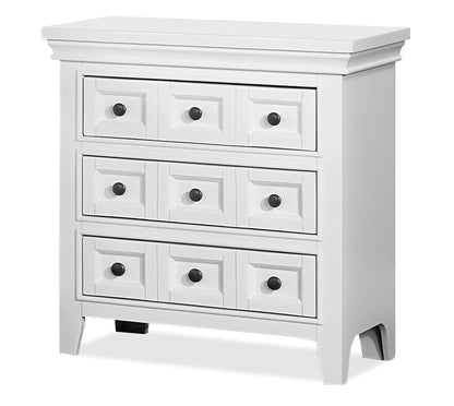 Nikos Solid Wood Traditional Nightstand - White