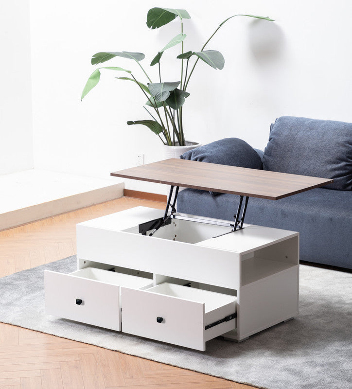 Luna Lift Top Coffee Table - White