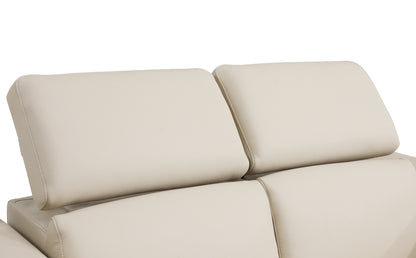 Regal Top Grain Italian Leather Loveseat with Power Recliner - Beige