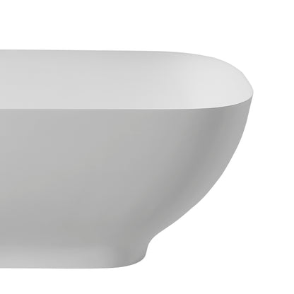 Malik Solid Surface Freestanding Bathtub - White