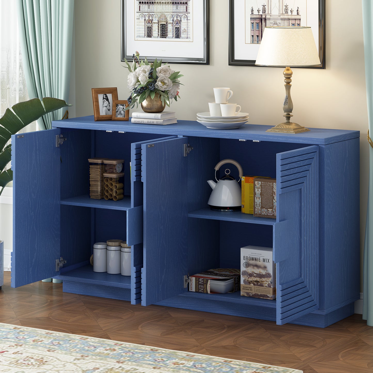 Alan Vintage Sideboard Buffet - Antique Navy Blue