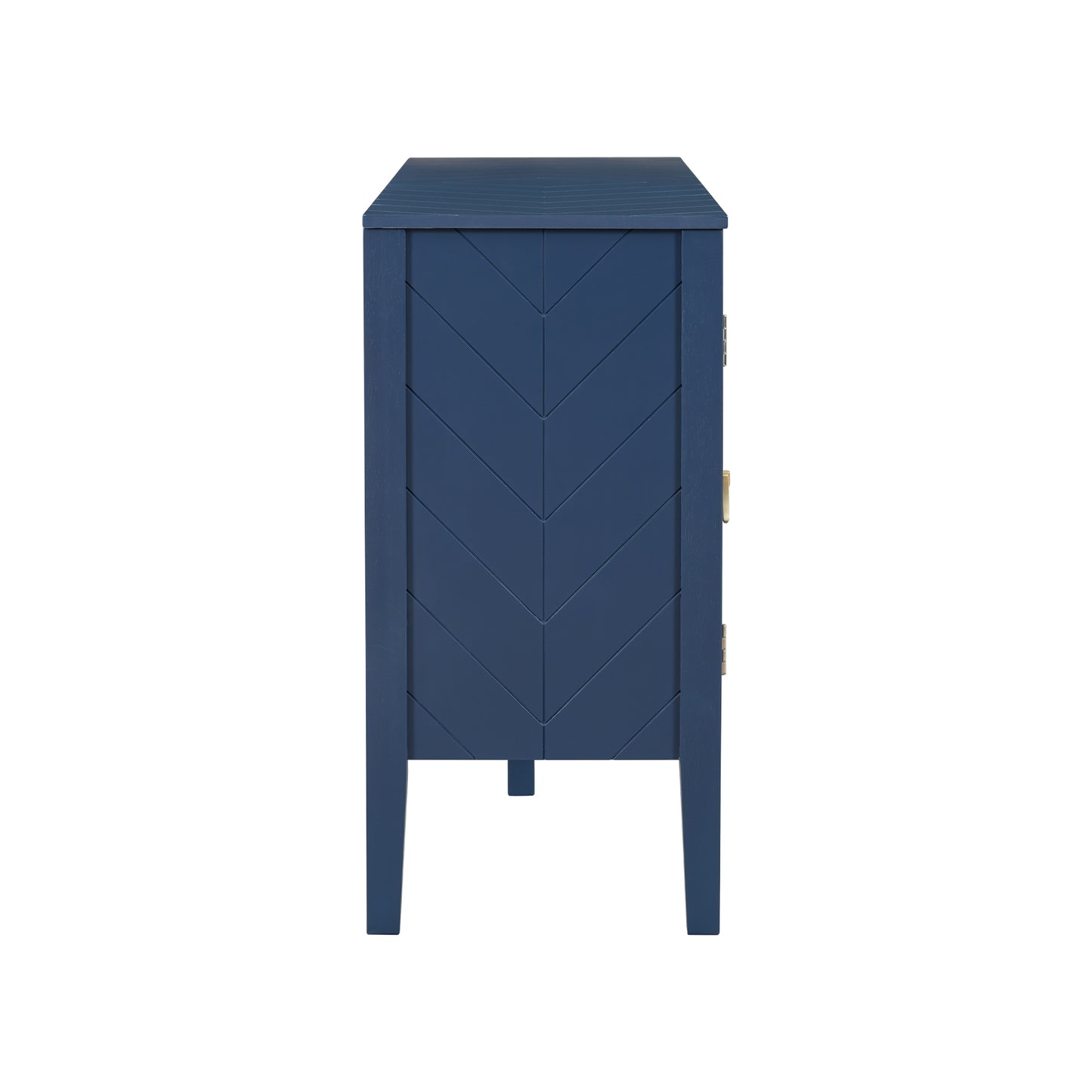 Briony Geometric Line Patterns Sideboard Buffet - Navy Blue