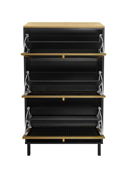 Razo Metal Door Shoe Rack - Black