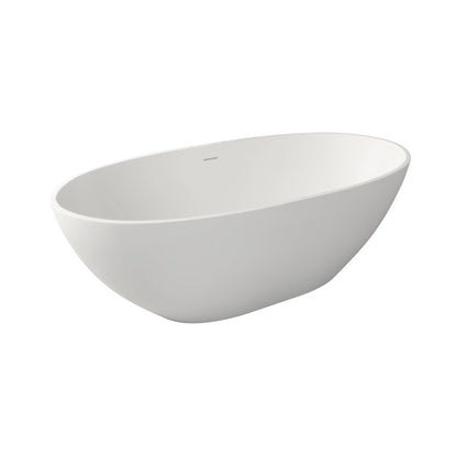 Mew 65" Solid Surface Freestanding Soaking Bathtub - Matte White
