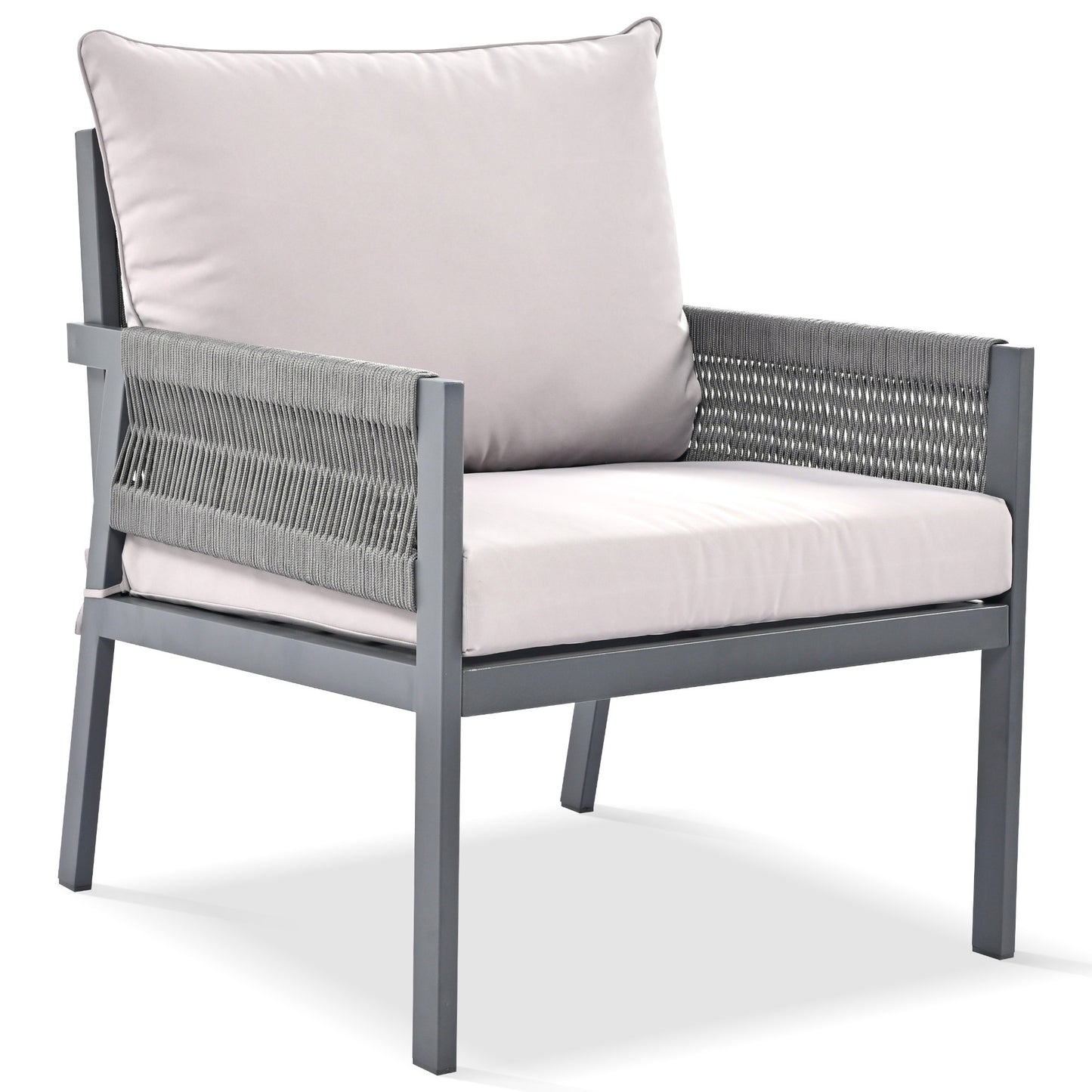Mixon 4 Pc Patio Rope Sofa Set - Gray