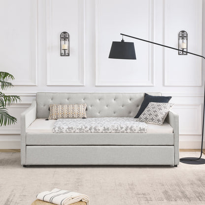 Hana Twin Size Daybed with Twin Size Trundle - Beige