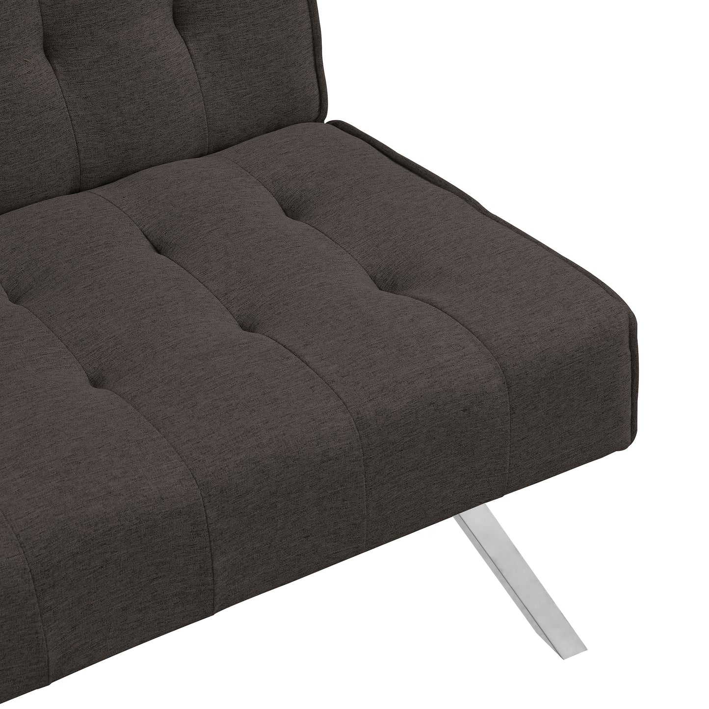 Fuji Convertible Sofa Bed WStainless Leg - Espresso