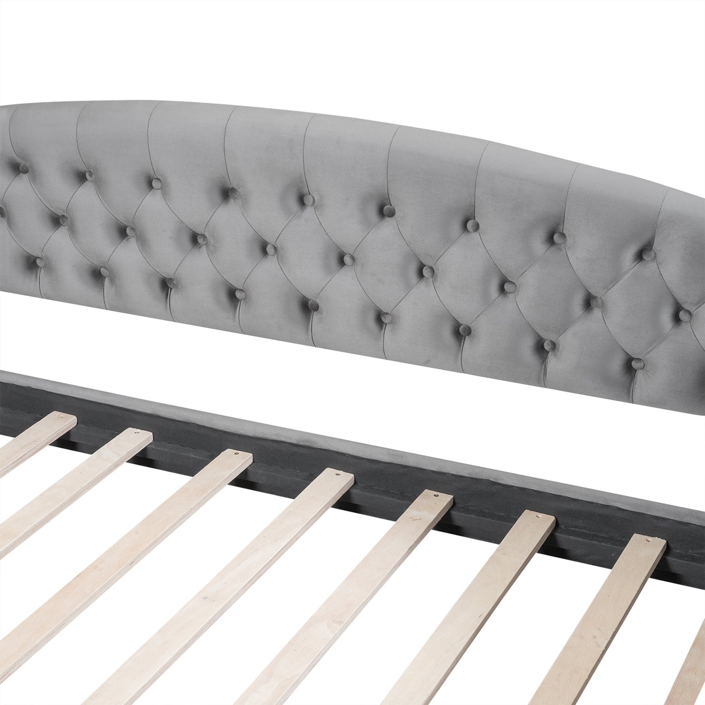 AF Luxury Tufted Button Full Size Daybed - Gray