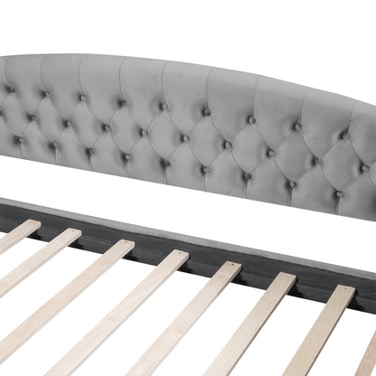 AF Luxury Tufted Button Full Size Daybed - Gray