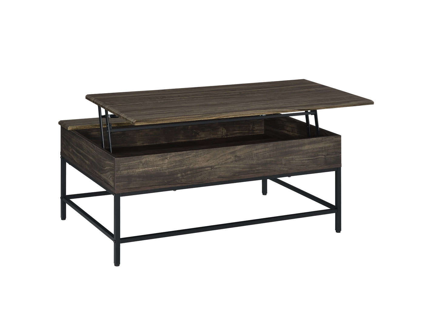 Cliff Lift Top Coffee Table and 2 End Table 3 Piece Set  - Brown