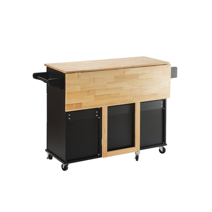 Marvel Kitchen Island & Kitchen Cart  - - Black