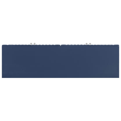 Butler Wavy Pattern Doors Sideboard Buffet - Navy Blue