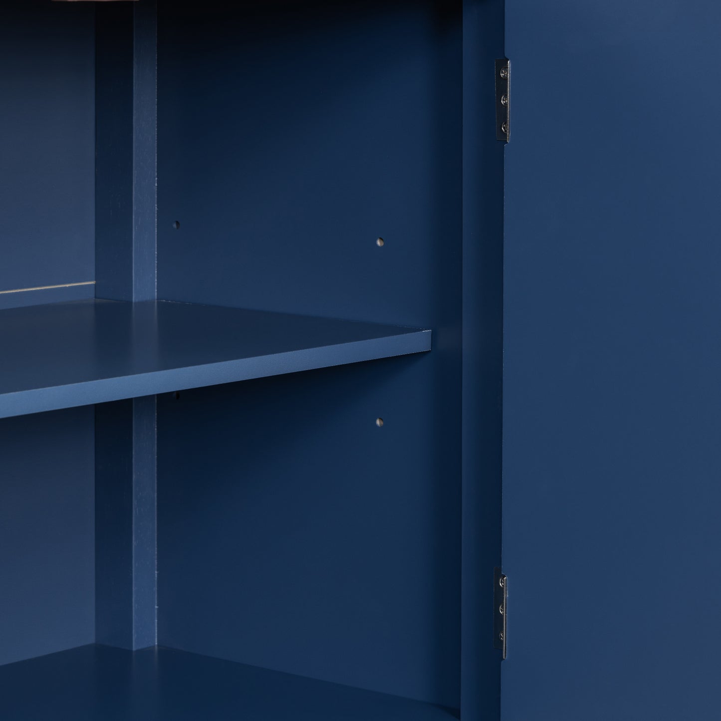 Briony Geometric Line Patterns Sideboard Buffet - Navy Blue