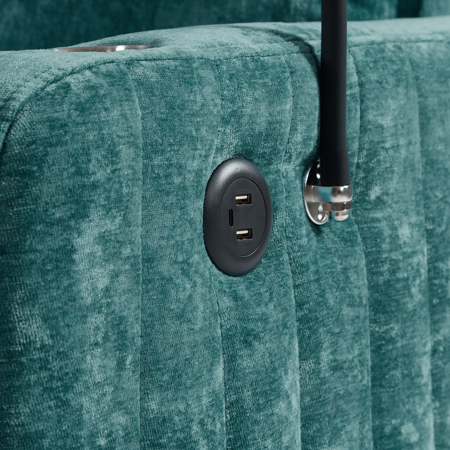 Rita Loveseat Pull-out Sofa Bed with Adjustable Backrest - Teal