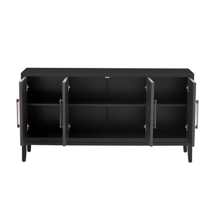 Carri Versatile Four-Door Sideboard Buffet - Black