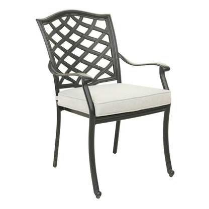Rosita Patio Dining Arm Chair (Set of 2) - Silver
