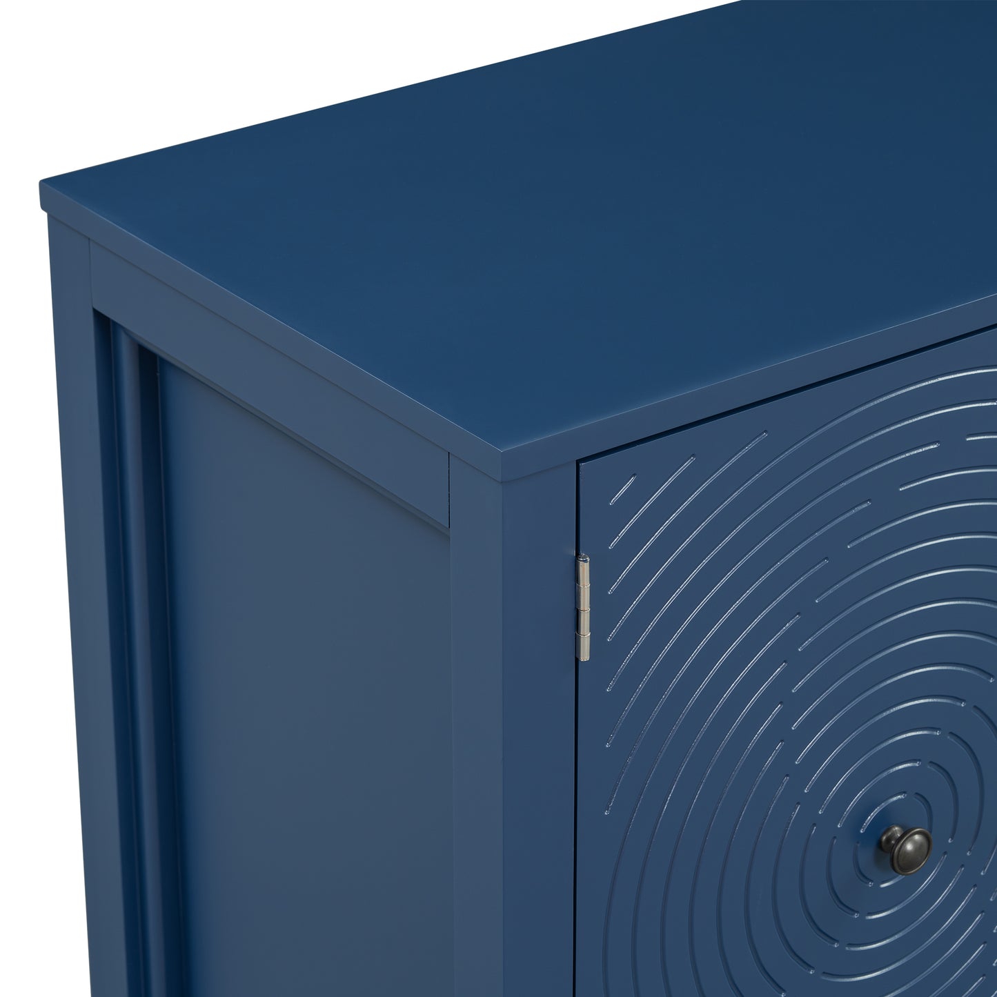 Evie Artistic Three-Door Sideboard Buffet - Navy Blue
