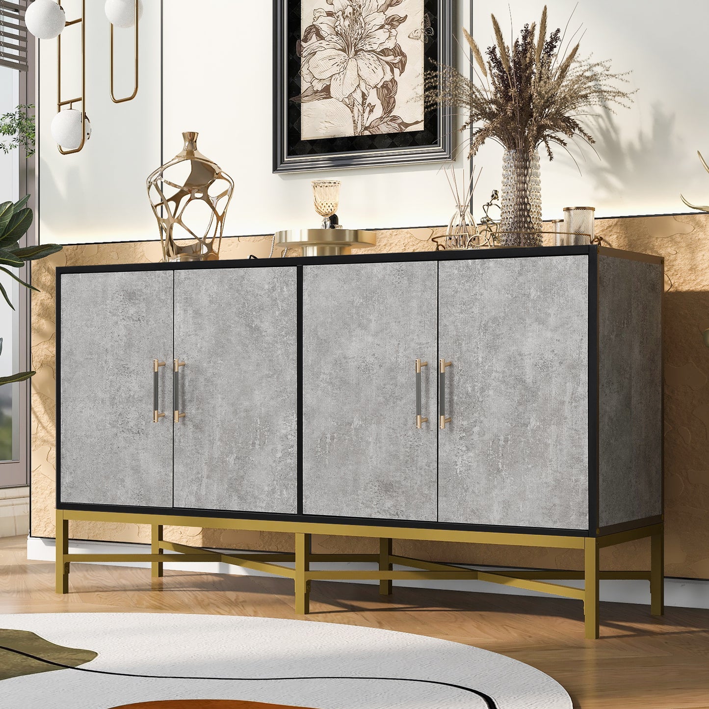 Ami  Four-Door Sideboard - Gray