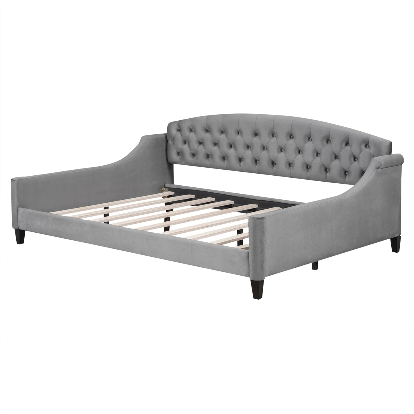 AF Luxury Tufted Button Full Size Daybed - Gray