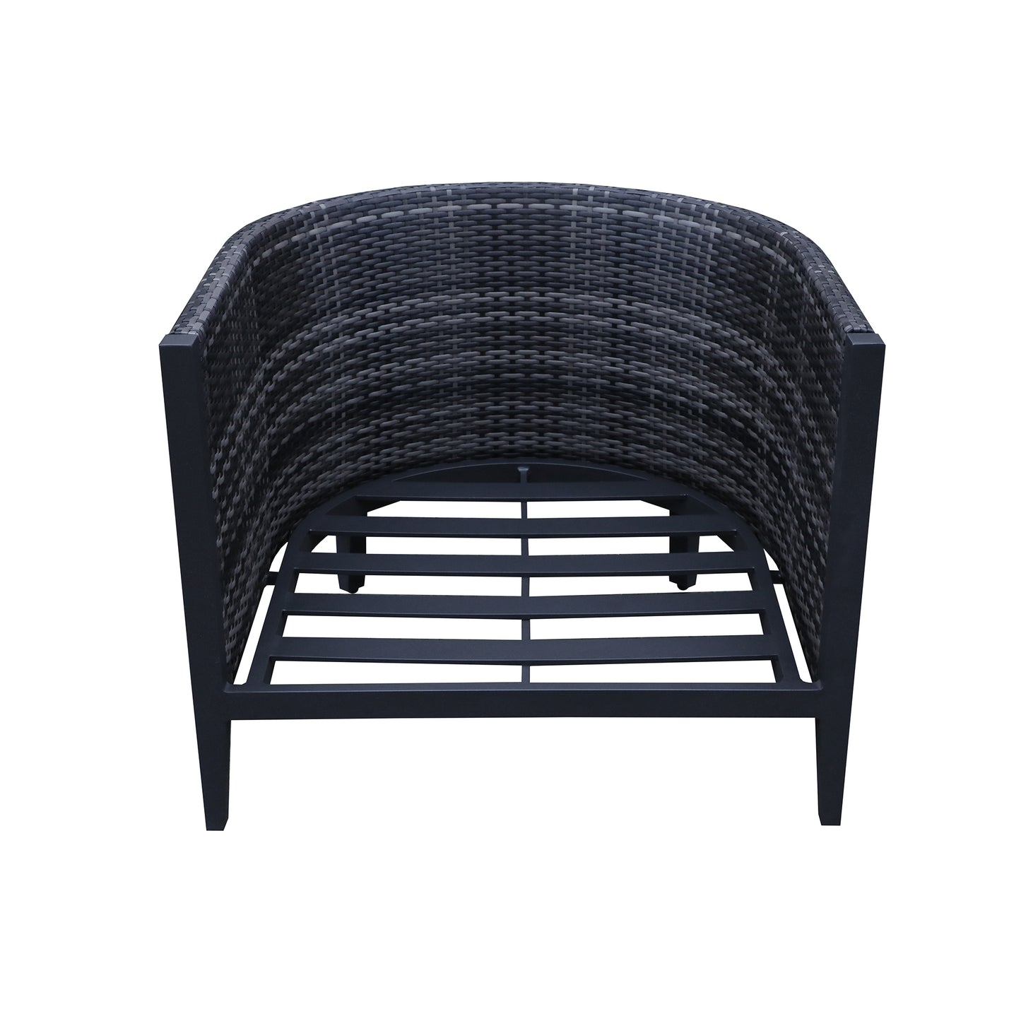 Gabar Outdoor Wicker Sofa Chair with Cushion (Set of 2)