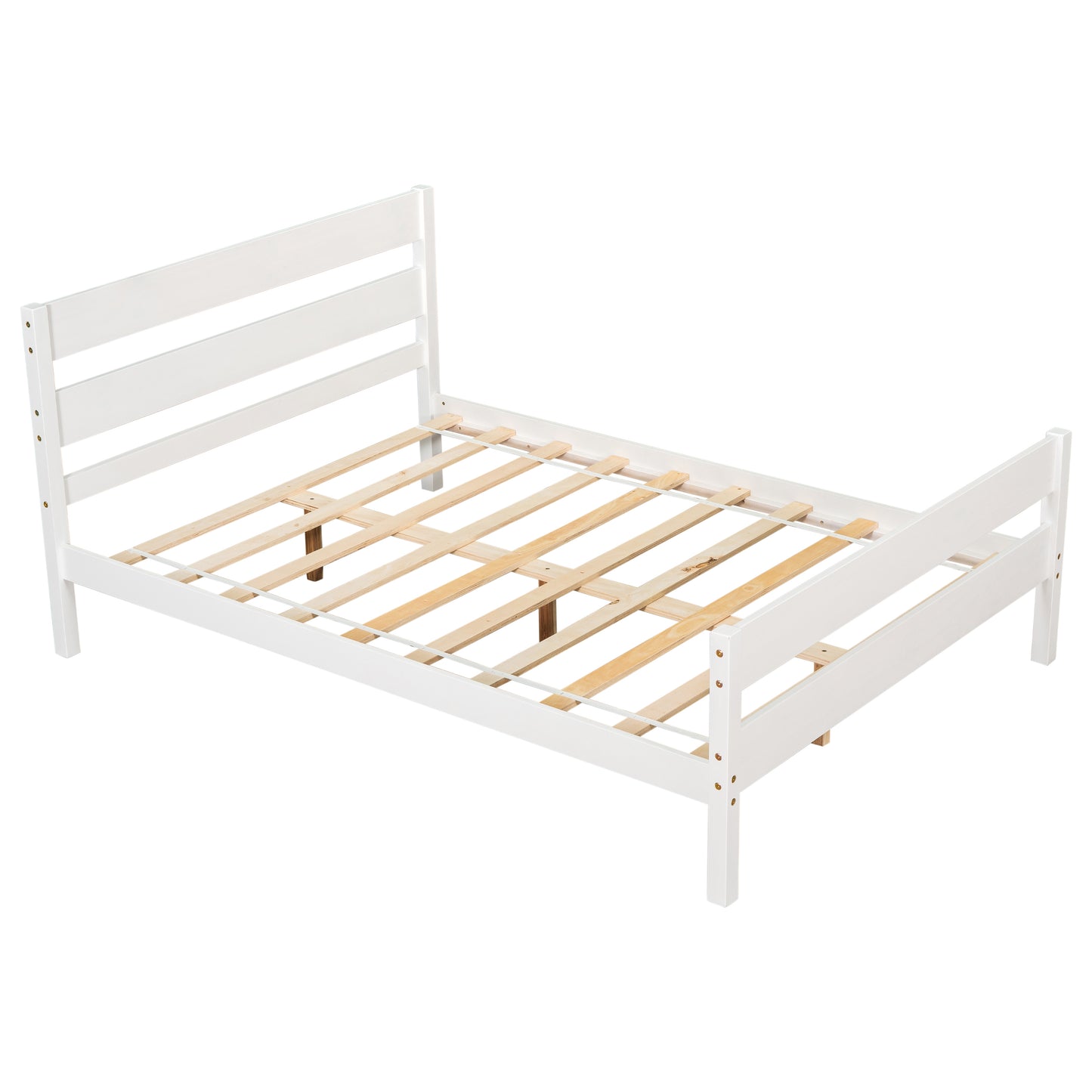 Saba Full Size Platform Bed Frame - White
