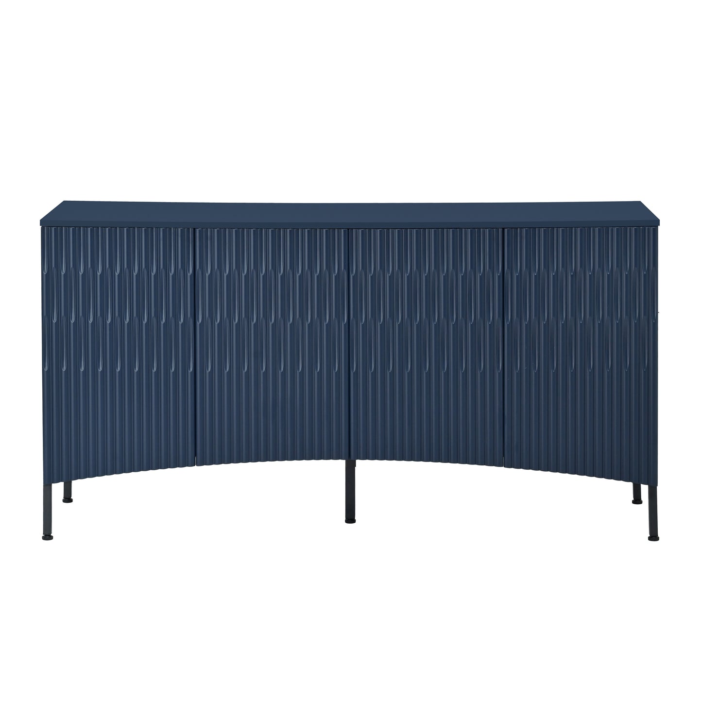 Arched Curved Bottom Doors Sideboard Buffet - Navy Blue