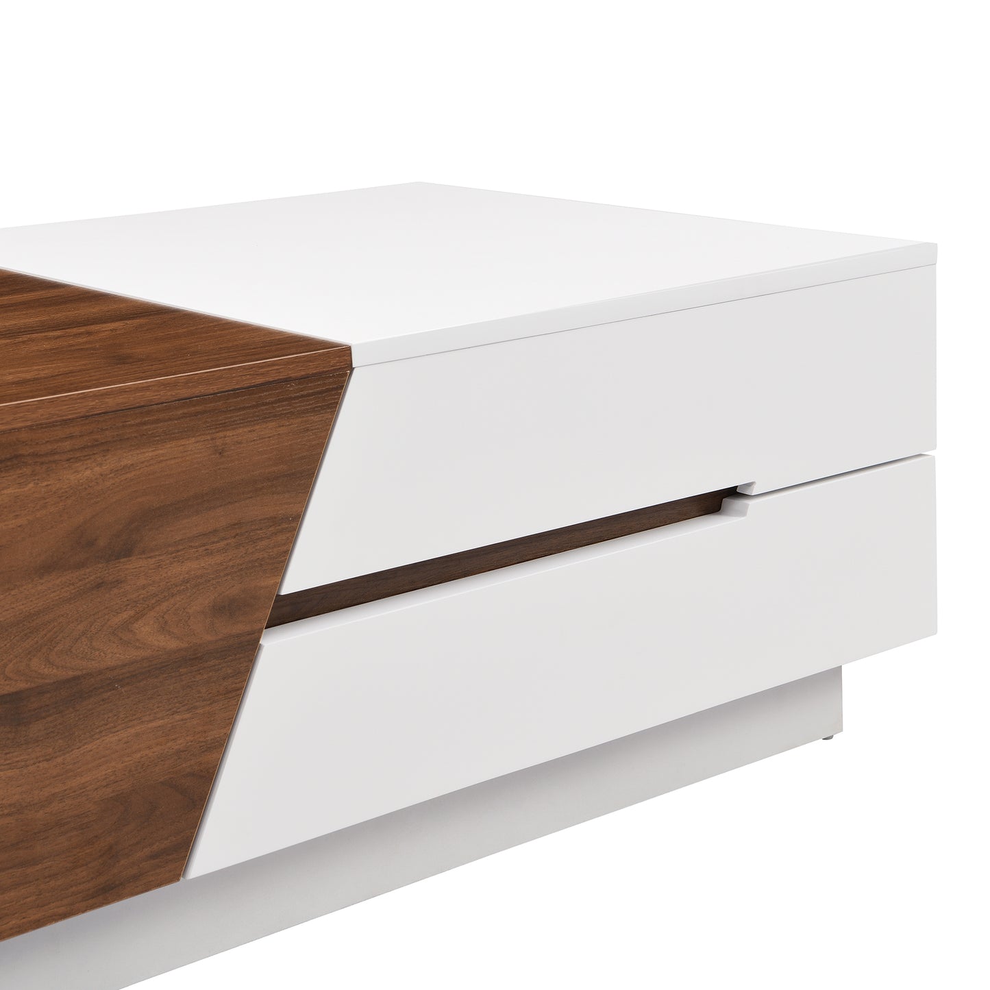 Duo Max Coffee Table - White&Walnut
