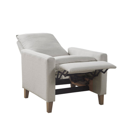 Hugo Upholstered Manual Push Back Recliner - Ivory