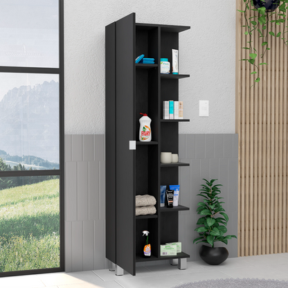 Cio Single Door Cabinet - Black