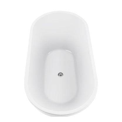 Maya 65" Acrylic Freestanding Soaking Bathtub  - White