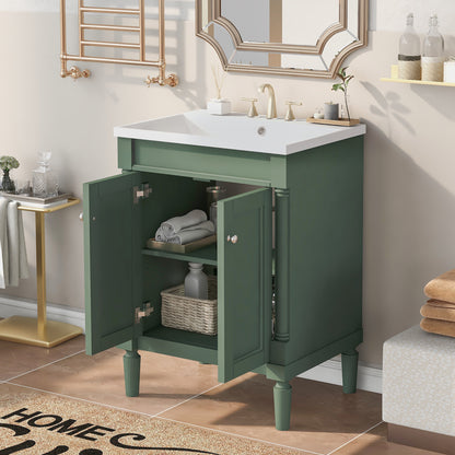 Modern Storage Bathroom Vanity with Top Sink