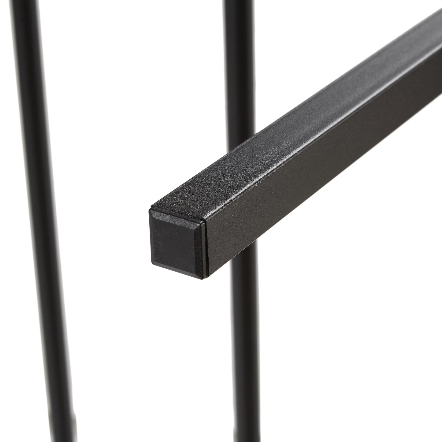 Fusco King Size Platform Bed Frame - Black+Brown
