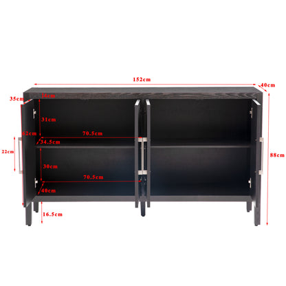 Marco Sideboard Wooden Cabinet - Black