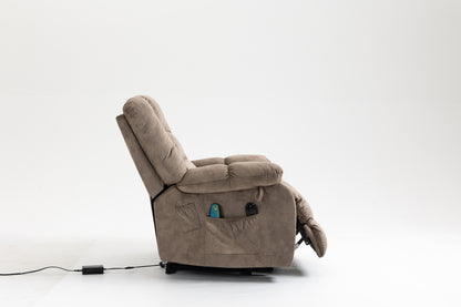 Kiara Recliners Lift Chair - Beige+Brown