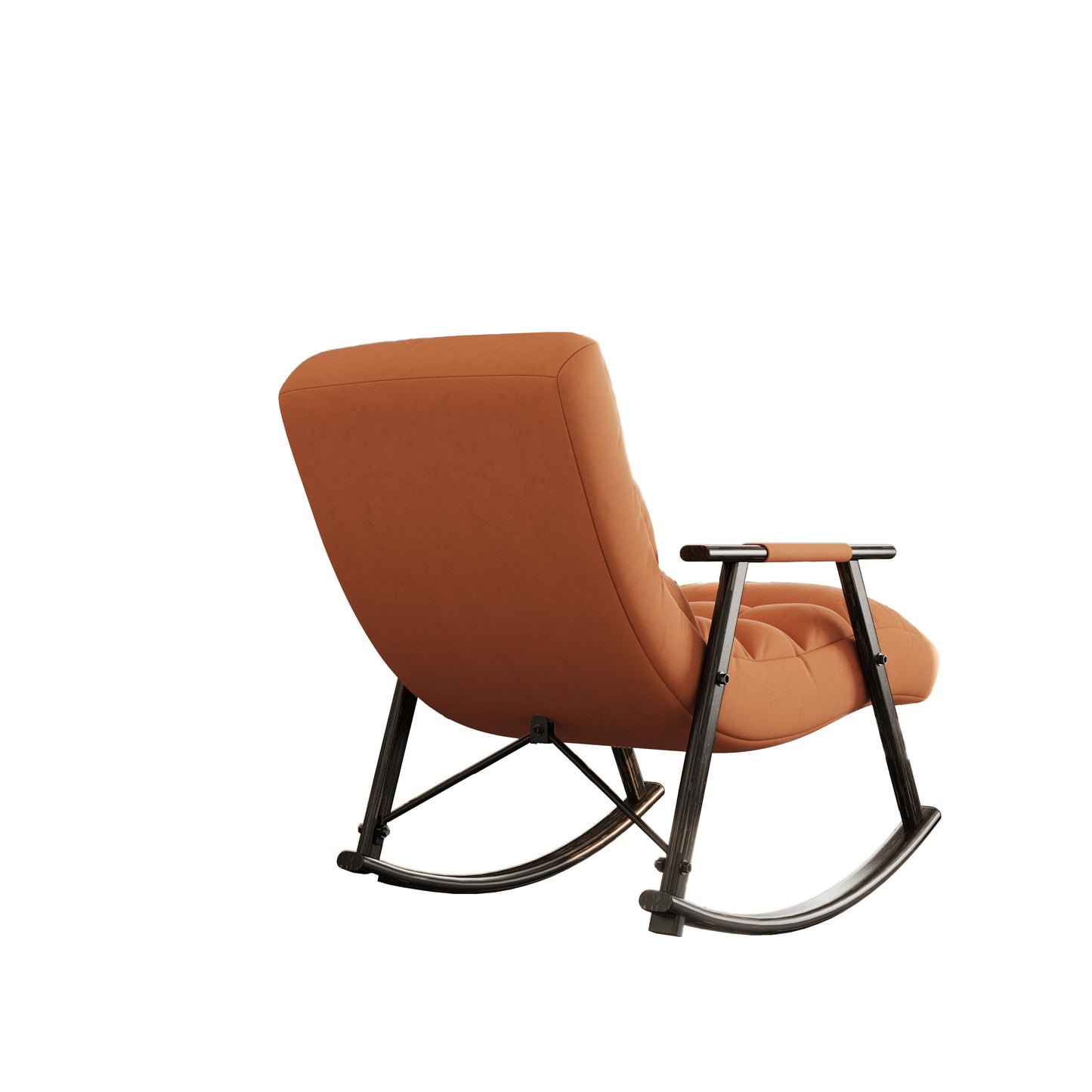 Dawson Casual folding rocking chair upholstere - Orange