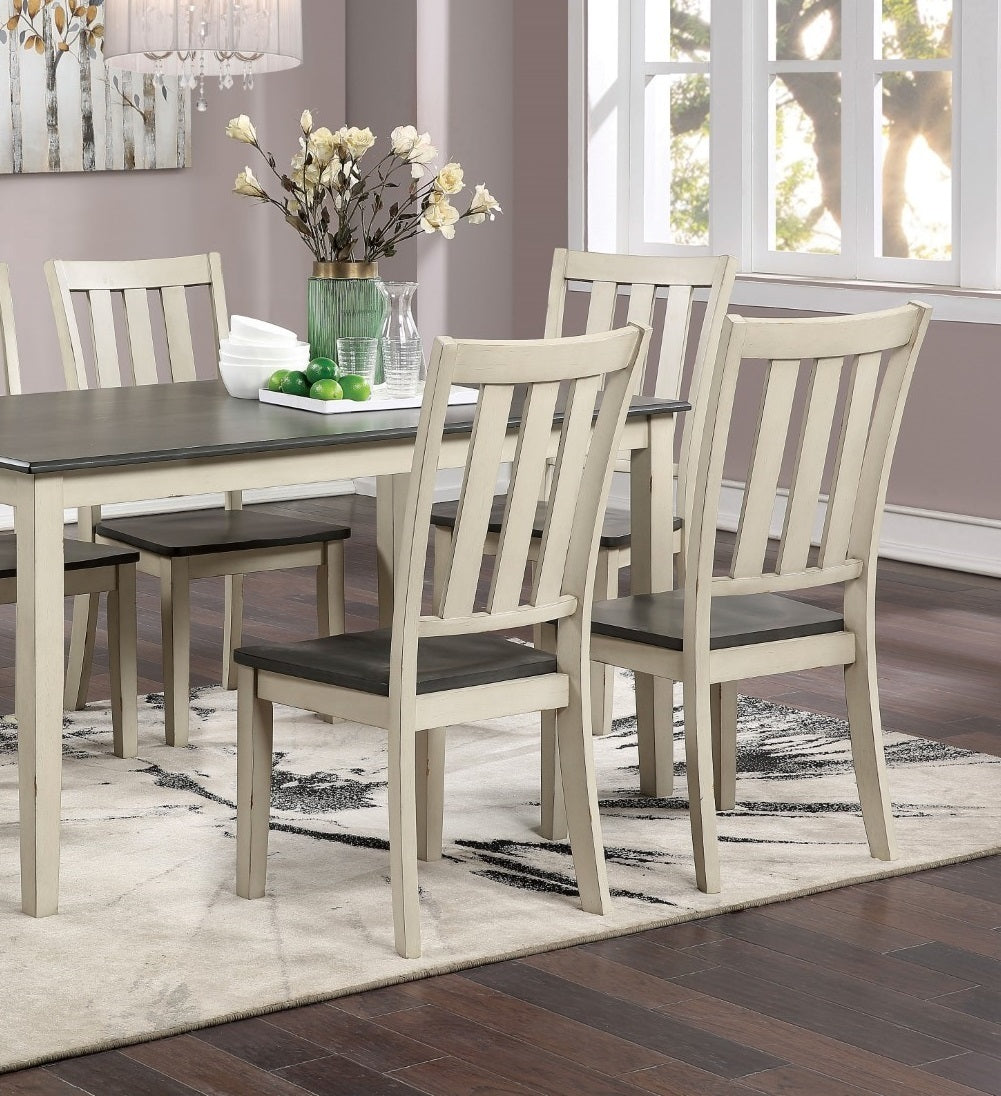 Austin Dining Chair (Set of 2) - Antique White+Gray