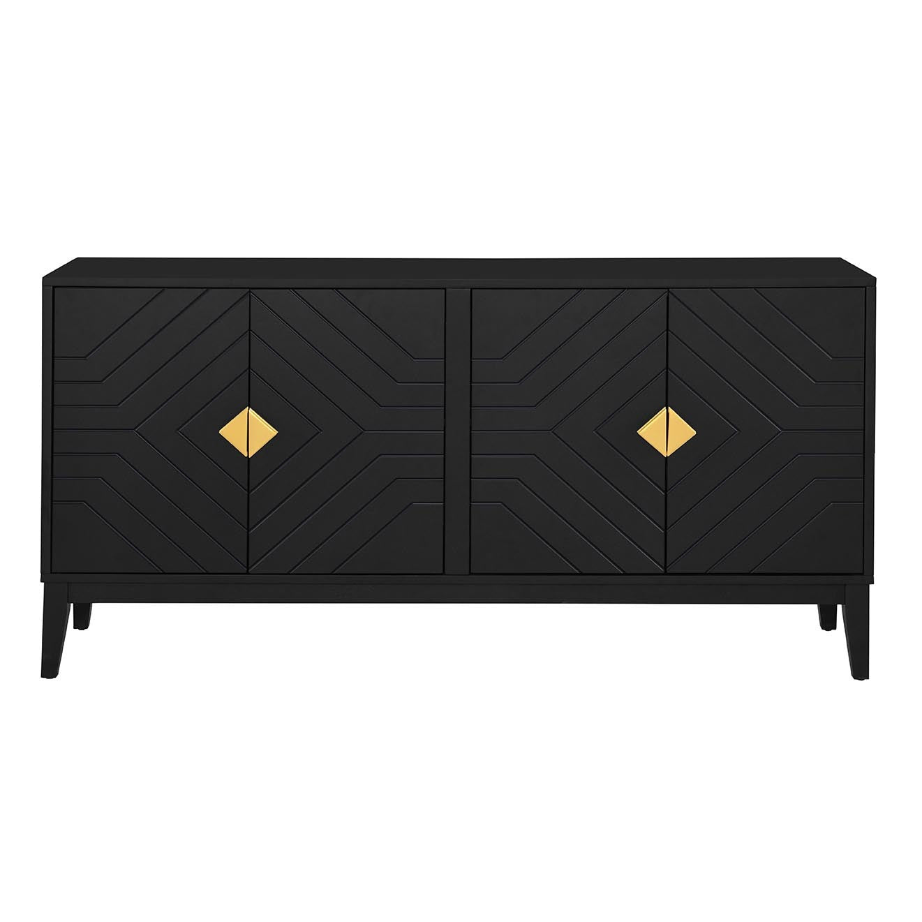 Dalton 4-Door Sideboard Buffet - Black