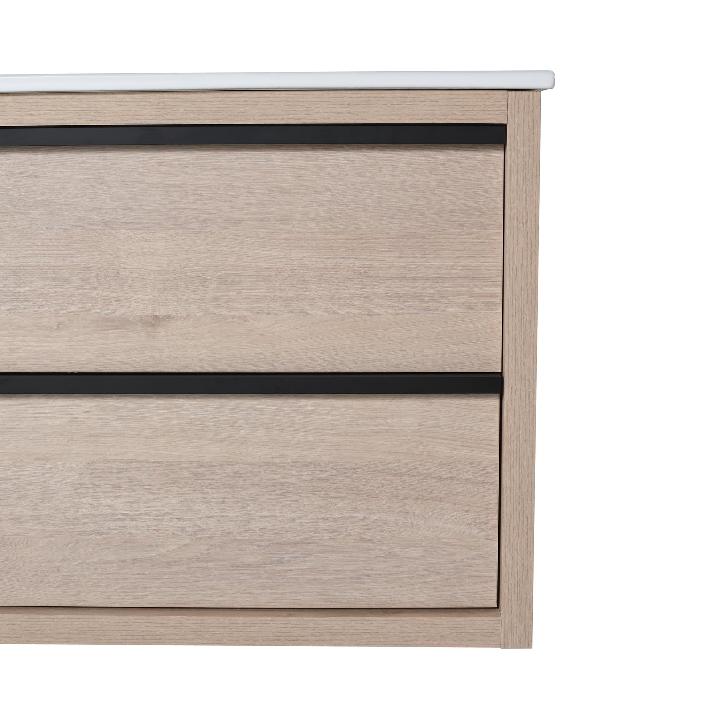Bathroom Vanity with 2 Soft Close drawers and White Ceramic Basin