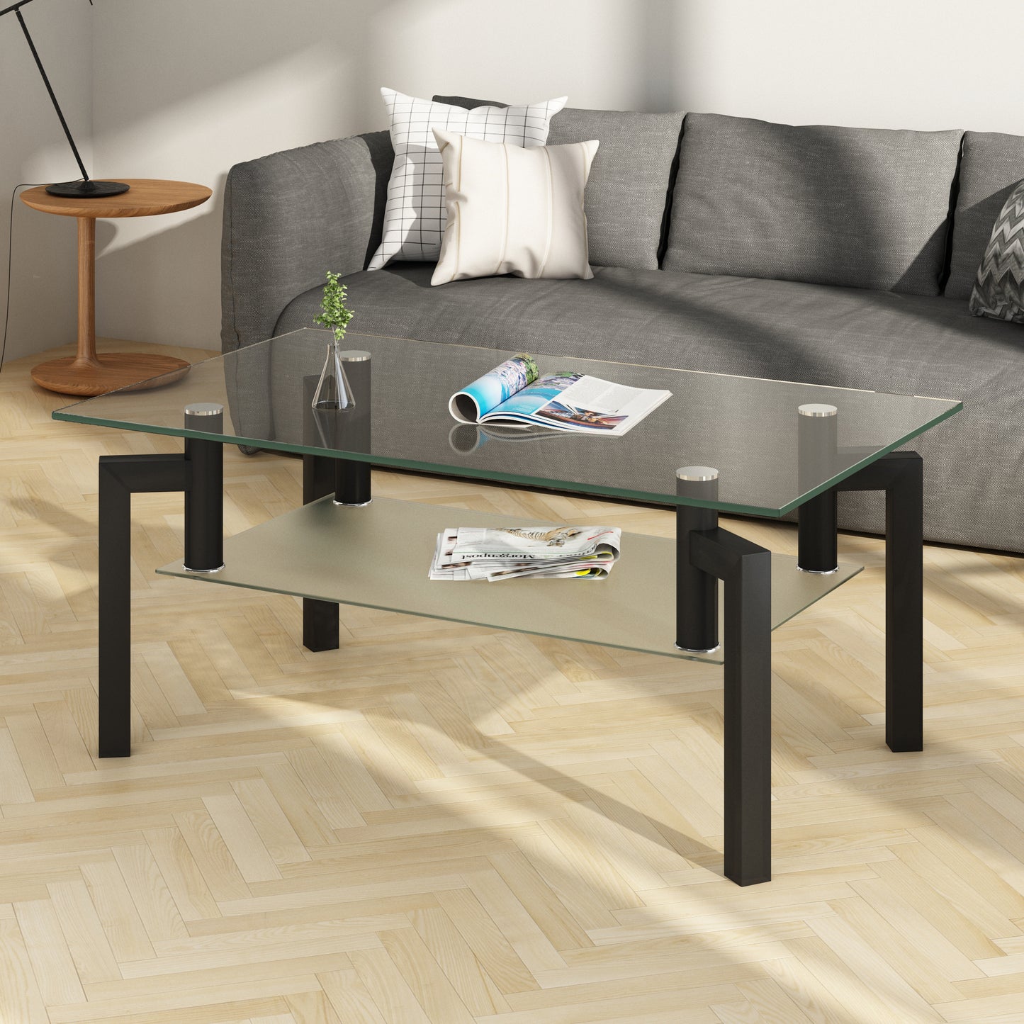 Asha Glass Coffee Table