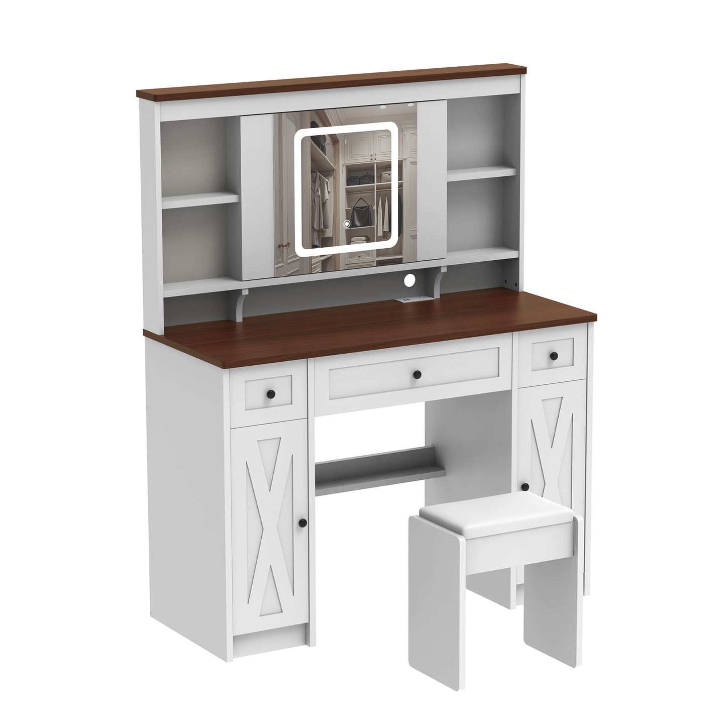 Cleo III Makeup Vanity Desk Set
