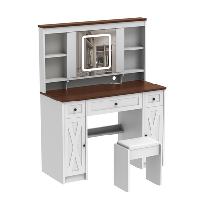 Cleo III Makeup Vanity Desk Set