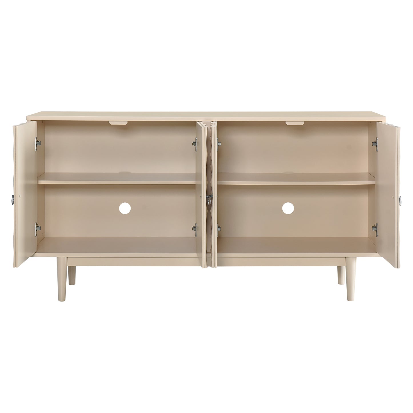 Celeste Convex Pattern Doors Sideboard Buffet - Almond